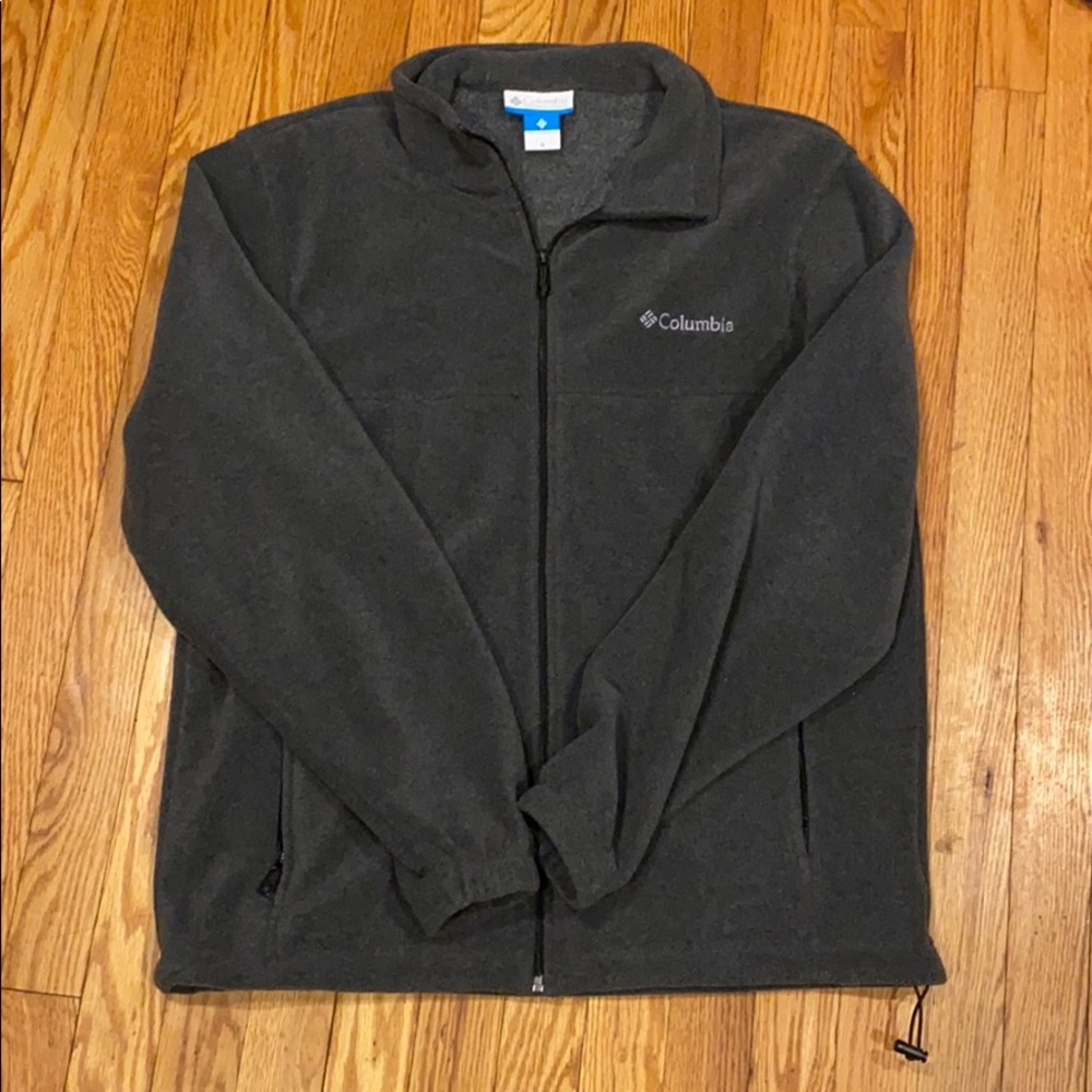 Columbia Men’s Full Zip Fleece Jacket Gray Pockets